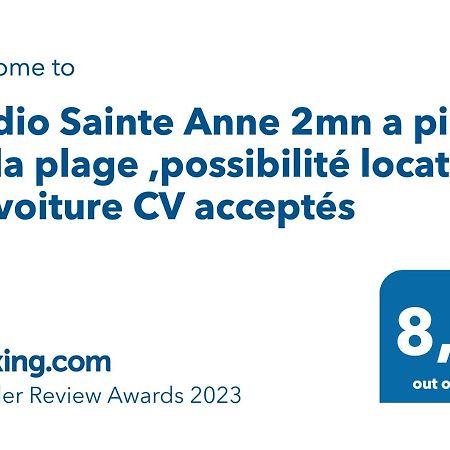 studio Sainte Anne 2mn a pieds de la plage ,possibilité location de voiture CV acceptés Extérieur photo